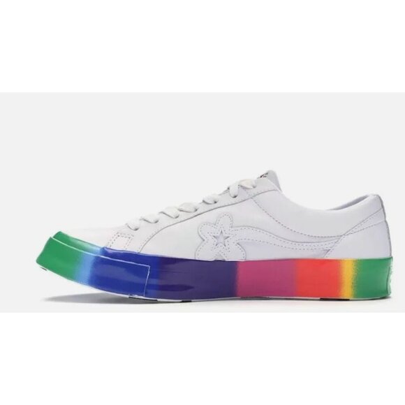 Converse One Star OX x Golf Le Fleur Rainbow 166409C mens size 10
